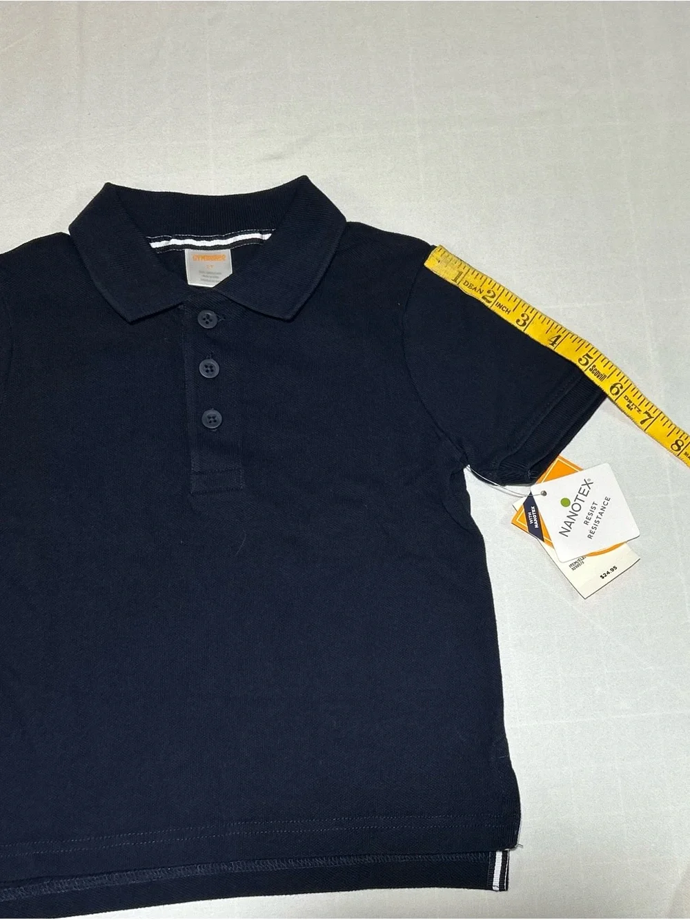 Gymboree Boys 2T Blue Short Sleeve Stain Resistance Polo Top NWT Uniform Preppy